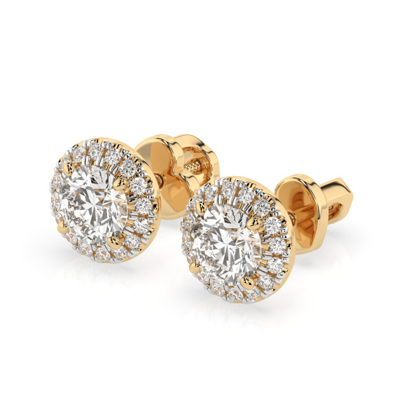 Cara обеци с диаманти 1.00+0.19 ct GIA сертификат K102-10095Y