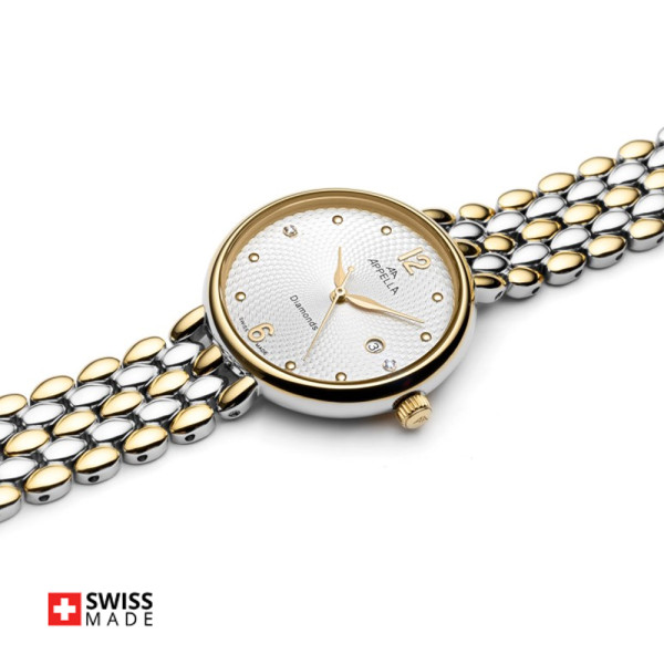 Appella L50014.2173DQ сребрист циферблат дата диаманти classicwatches.bg