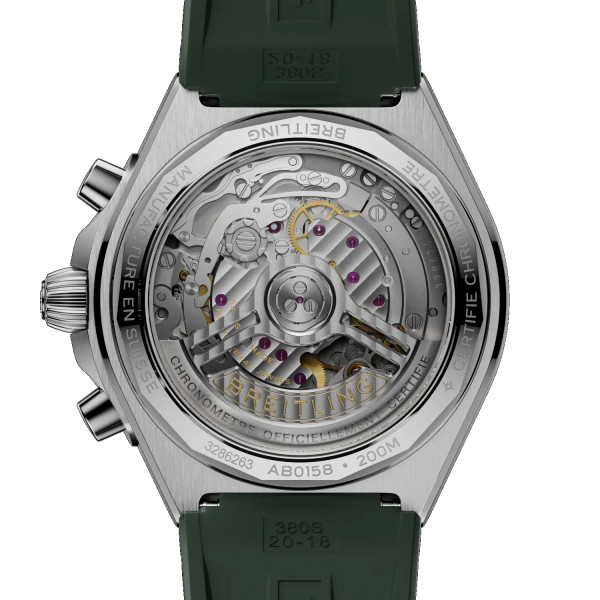 часовник breitling chronomat sport rubber strap green classicwatches.bg