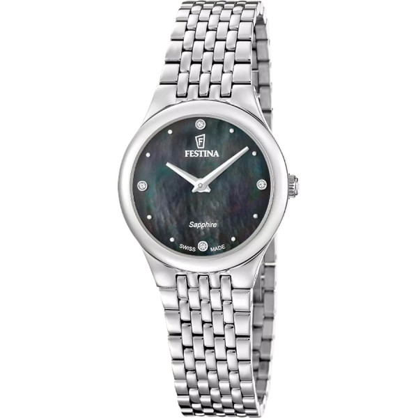 Festina F20096/4 дамски часовник черен седефен циферблат
