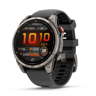 GARMIN FENIX 8 PRO 47MM AMOLED SAPPHIRE TITANIUM С GRAPHITE/BLACK СИЛИКОНОВА КАИШКА 010-03198-11