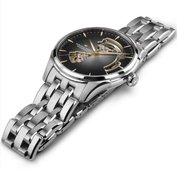 hamilton jazzmaster open heart 40mm сребрист циферблат classicwatches.bg