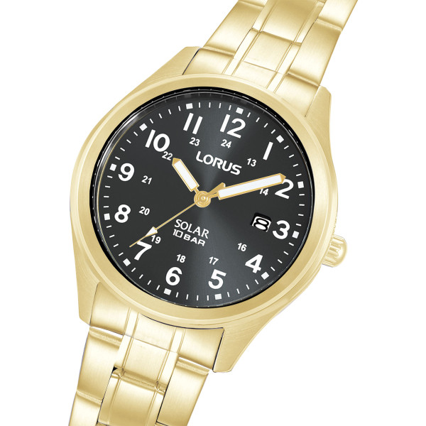 Lorus RX388AX9 мъжки соларен часовник със златно PVD покритие – ClassicWatches.bg
