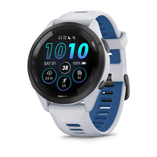 Garmin Forerunner 265 Black безел с Whitestone корпус и Whitestone/Tidal Blue силиконова каишка 010-02810-11