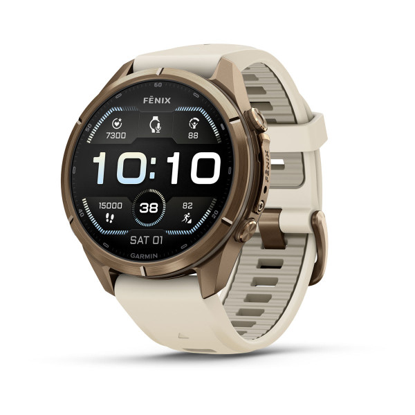 Garmin Fenix 9 Pro Autumn Gold Titanium с Cream/French Gray силиконова каишка 010-04335-26