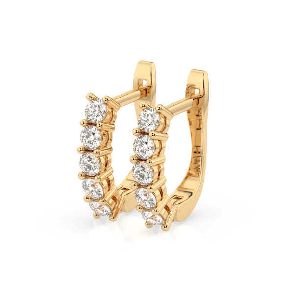 Cara обеци с диаманти 0.60 ct – ЗЛАТНО БИЖУ 14К K102-10098Y(2.5)/14K