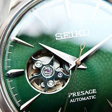 seiko ssa441j1 open heart зелен циферблат
