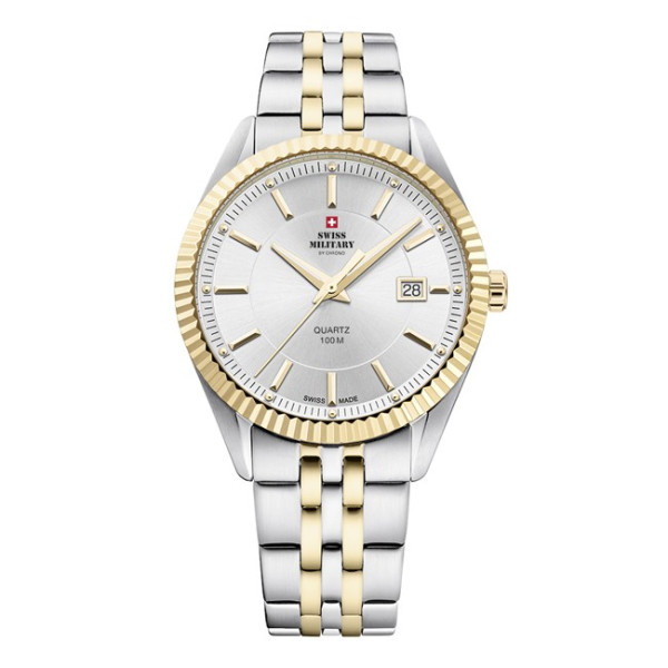 Swiss Military By Chrono SM34065.05 мъжки часовник със сребрист циферблат – classicwatches.bg