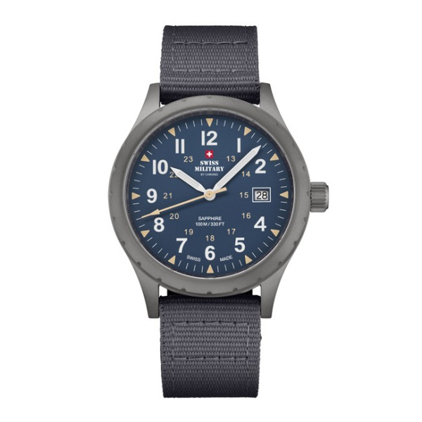 часовник swiss military sm34108.05 син циферблат черна каишка classicwatches.bg
