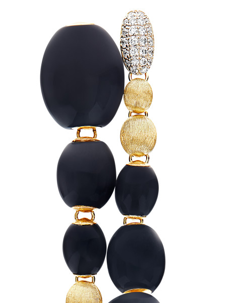 Nanis Dancing Mystery Black Onyx обеци оникс, диаманти OS3-599