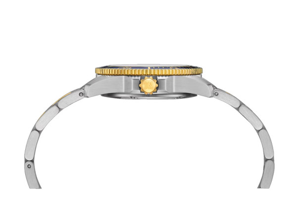 луксозен дамски часовник със златно PVD покритие и сапфирено стъкло