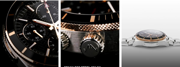 Часовник NORQAIN Adventure Sport Chrono Day/Date 41mm N1500.17S02.B01 – корпус от стомана и червено злато, 41 мм – classicwatches.bg