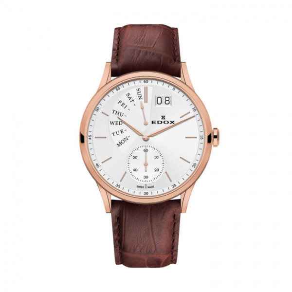 EDOX LES VANBERTS DATE RETROGRADE 42MM MEN'S WATCH 34500 37RC AIR