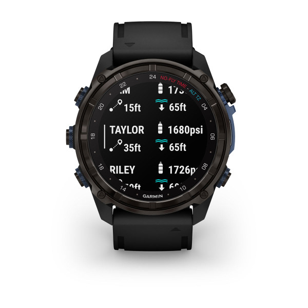 Garmin Descent Mk3i Carbon Grey DLC титан с черна силиконова каишка 010-02752-16