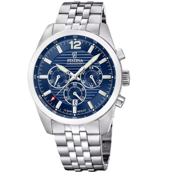 Festina F20742/1 мъжки хронограф със син циферблат – classicwatches.bg