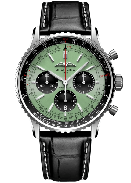 BREITLING NAVITIMER B01 CHRONOGRAPH MINT GREEN 43MM MEN'S WATCH AB0138241L1P1