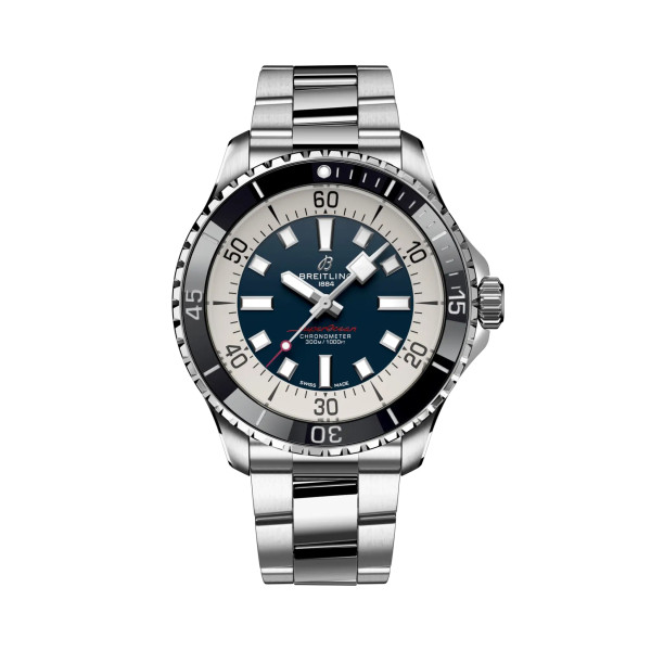 Часовник Breitling A17376211C1A1 Superocean Automatic 44 със син циферблат classicwatches.bg