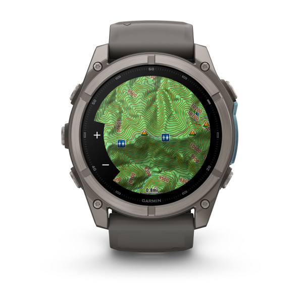 Garmin Fenix 9 Titanium с Pebble Grey силиконова каишка 010-04763-01