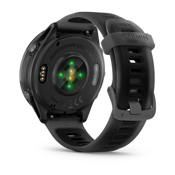 Garmin Forerunner 570 Slate Grey Aluminium с Translucent Black/Black каишка 010-02971-00