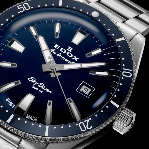 EDOX SKYDIVER  LIMITED EDITION AUTOMATIC 42MM MEN`S WATCH  80126 3BUM BUIN