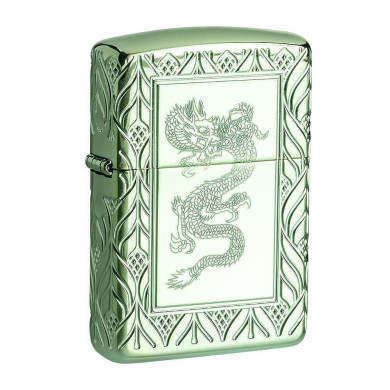 Запалка Zippo - Armor® High Polish Green Elegant Dragon