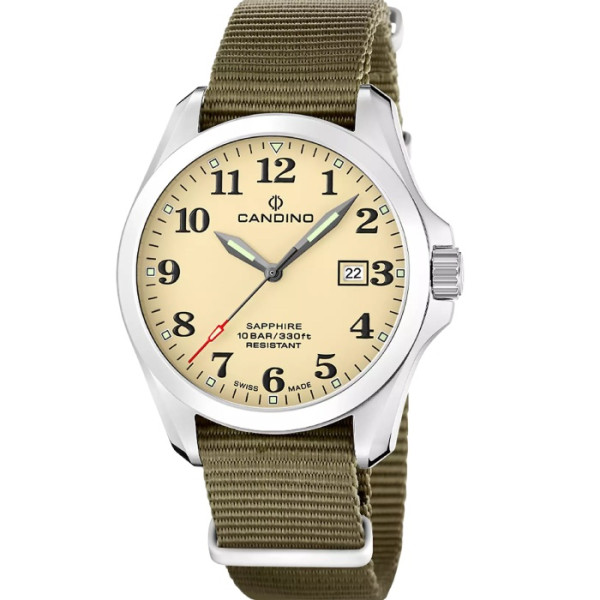 Candino C4785/1 мъжки часовник Field с бежов циферблат – classicwatches.bg