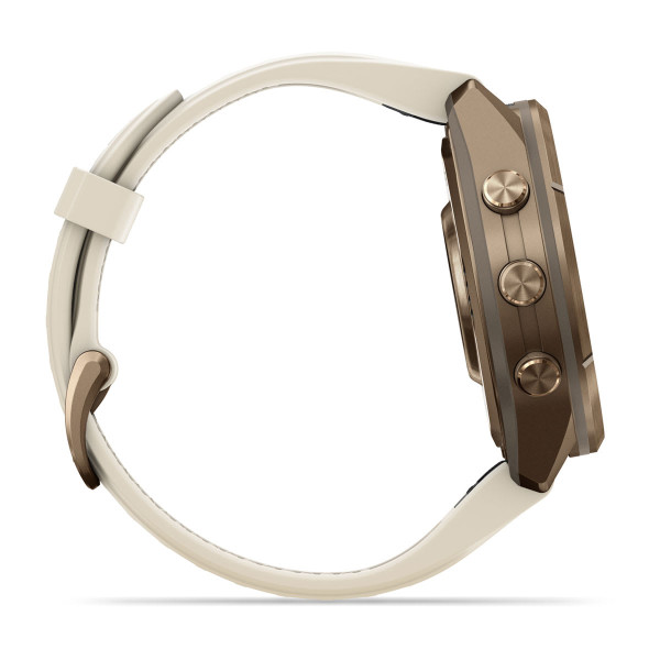 Garmin Fenix 9 Pro Autumn Gold Titanium с Cream/French Gray силиконова каишка 010-04335-26