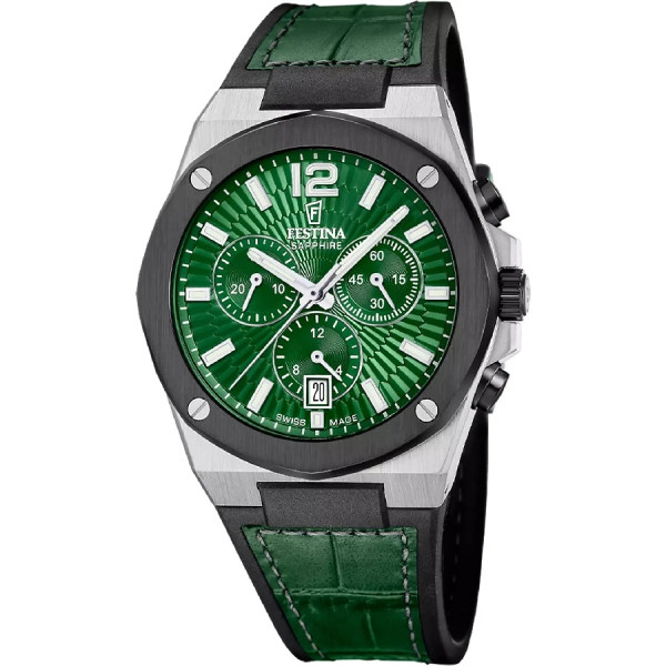 часовник festina swiss made f22003 3 зелен циферблат classicwatches.bg

