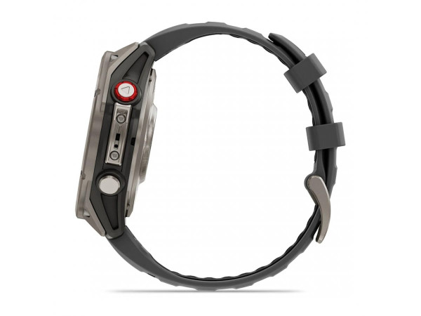 GARMIN FENIX 8 PRO 47MM AMOLED SAPPHIRE TITANIUM С GRAPHITE/BLACK СИЛИКОНОВА КАИШКА 010-03198-11