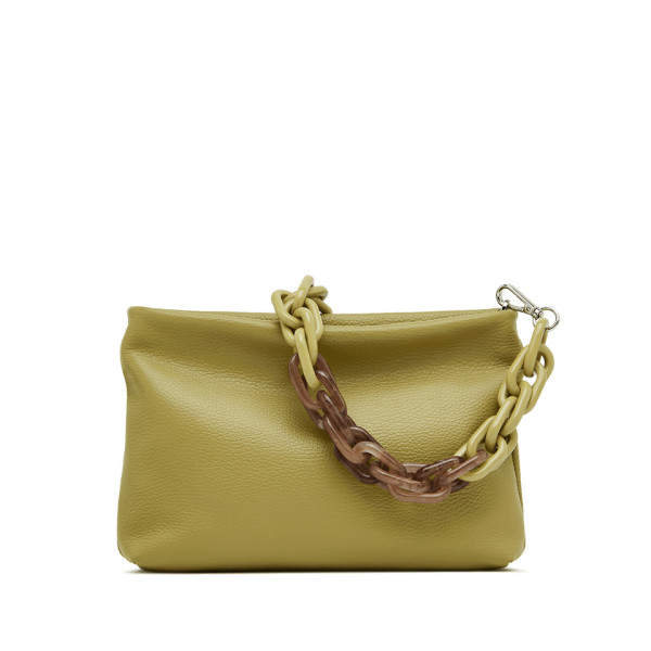 ДАМСКА ЧАНТА , ЕСТЕСТВЕНА КОЖА-РЪЧНА ИЗРАБОТКА GIANNI CHIARINI 8265/GREEN