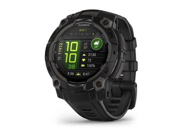 GARMIN INSTINCT 3 AMOLED 45ММ BLACK С BLACK КАИШКА 010-02936-00