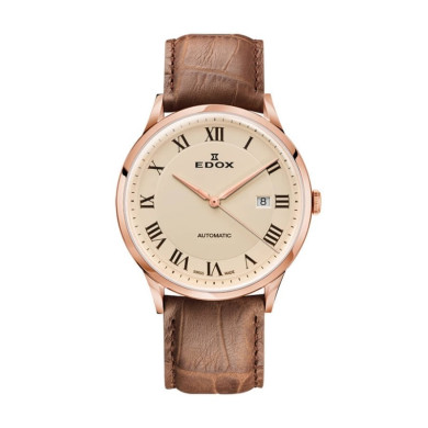 EDOX LES VANBERTS AUTOMATIC 42MM MEN'S WATCH 80106 37RC BER