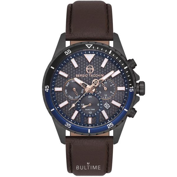 SERGIO TACCHINI DUAL TIME 44MM MEN`S WATCH ST.1.10101-4