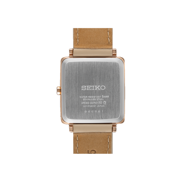 Seiko SWR114 женски часовник страничен изглед, 316L стомана и Hardlex стъкло – classicwatches.bg