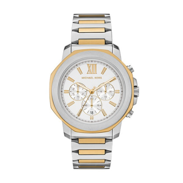 Michael Kors MK9260 мъжки часовник с бял осмоъгълен циферблат