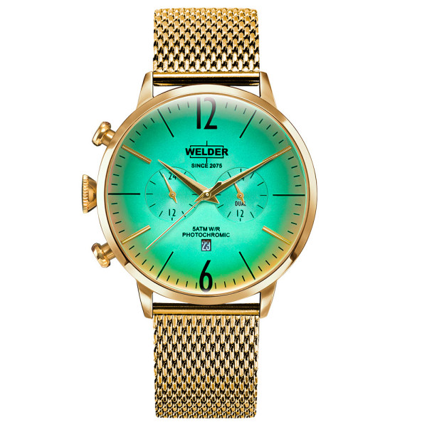 часовник welder moody wwrc402 златен корпус мрежеста верижка classicwatches.bg