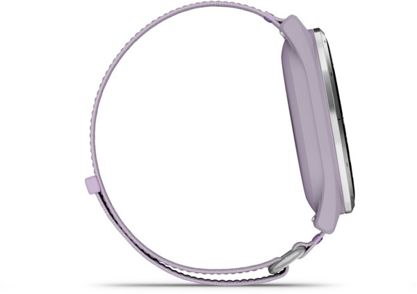 Garmin Approach® J1 GPS смарт часовник с Silver алуминиев безел и Lilac Comfortfit каишка 010-03898-10