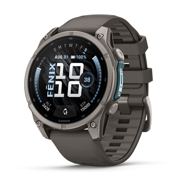 Garmin Fenix 9 Titanium с Pebble Grey силиконова каишка 010-04762-01