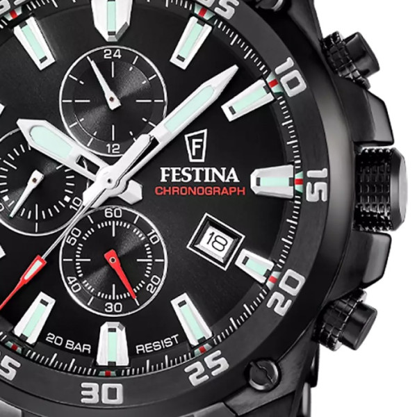 Festina F20735/3 мъжки хронограф с черен циферблат – classicwatches.bg