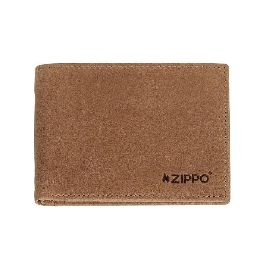 Мъжки портфейл Zippo - Vintage, с монетник, кафяв