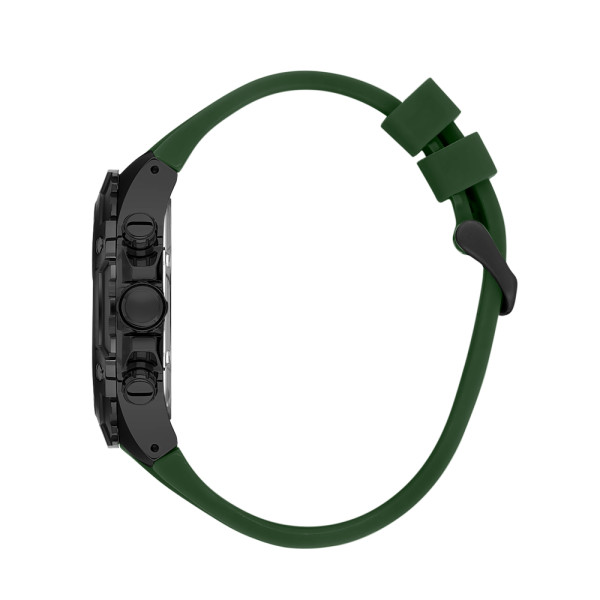 мъжки часовник Santa Barbara Polo & Racquet Club SB.5.10002-2 с черен циферблат и зелена кожена каишка– ClassicWatches.bg