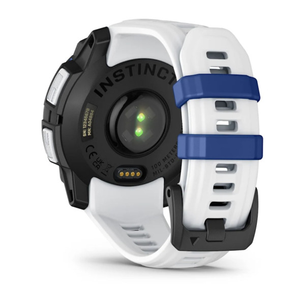 Часовник Garmin Instinct 3 Solar Whitestone Bolt Blue Limited Edition 45mm 010-02934-03 – изглед отстрани – classicwatches.bg