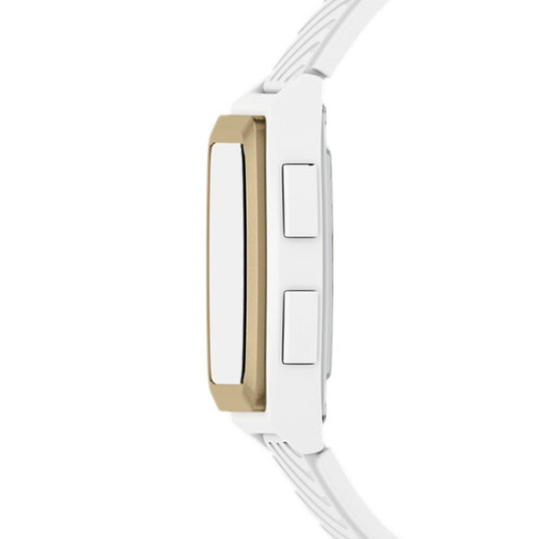 Armani Exchange AX2968 мъжки часовник с бяла каишка и negative циферблат