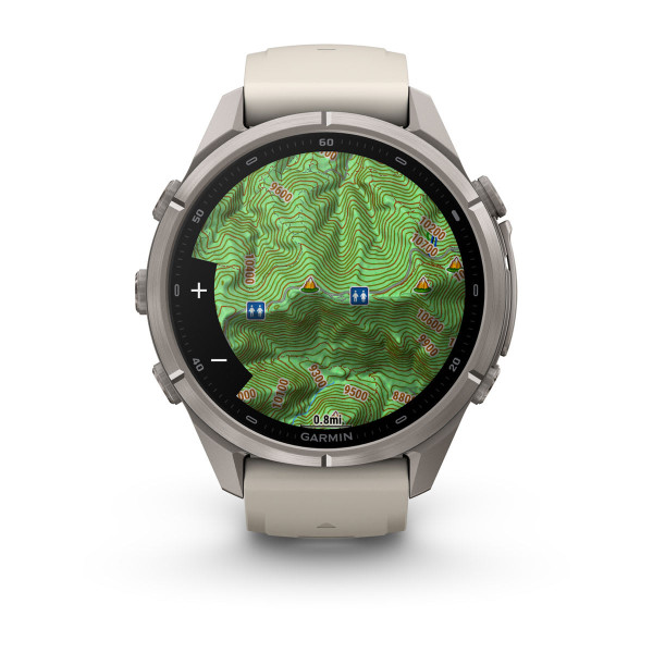 Garmin Fenix 9 Pro Titanium с Fog Grey/Dark Sandstone силиконова каишка 010-04335-86