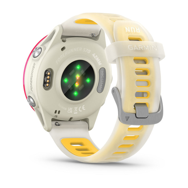 Garmin Forerunner 570 Raspberry Aluminium с Translucent Bone/Mango каишка 010-02970-02