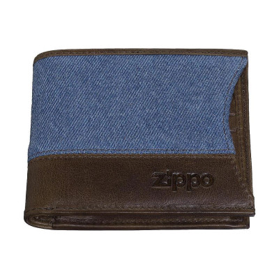 Мъжки портфейл Zippo Denim Bi-Fold & Credit Card, RFID защита