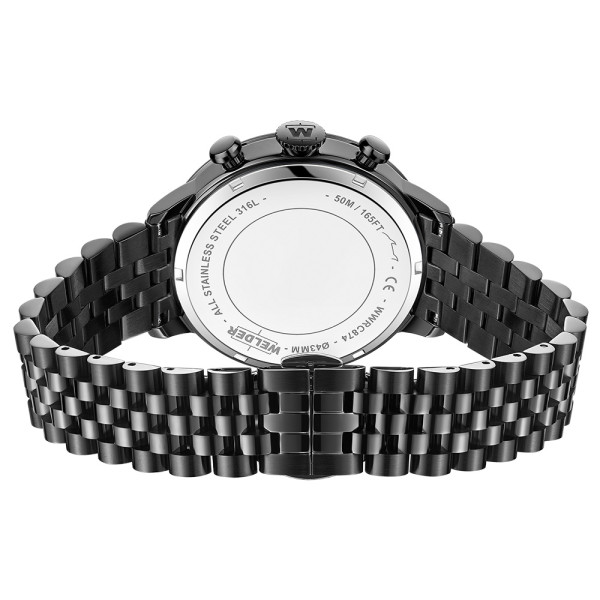 welder wwrc874 мъжки часовник двойно време gun метал верижка classicwatches.bg