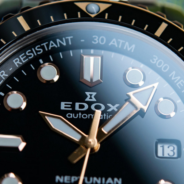 EDOX NEPTUNIAN GRANDE RÉSERVE DATE AUTOMATIC 42MM MEN'S WATCH 80801 3NRM NIR