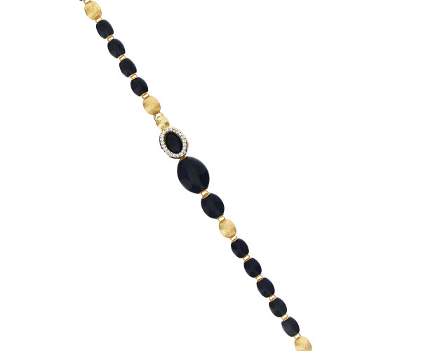 Nanis Dancing Mystery Black Onyx колие оникс, диаманти CS3-599