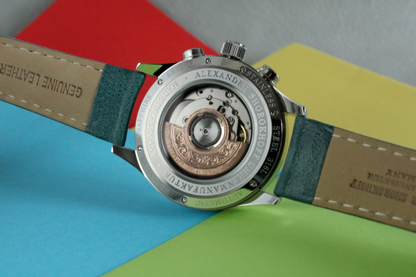 alexander shorokhoff black mother of pearl luxury watch